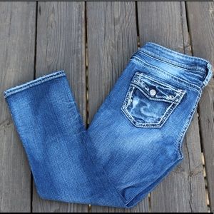 Women’s Silver Jean Capri Size 28